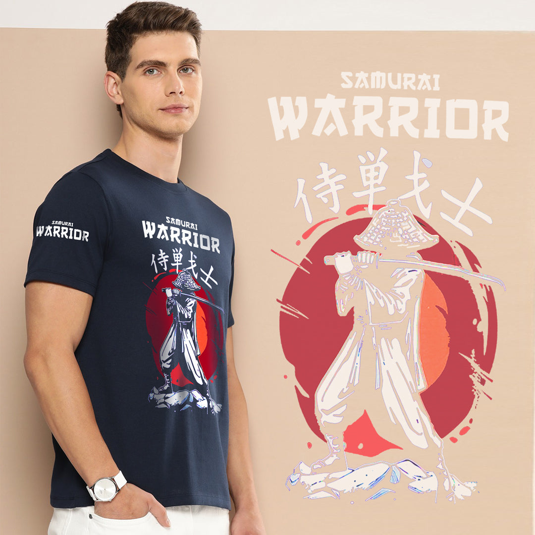 Jupiter Samurai Warrior Cotton Graphic Tee For Men