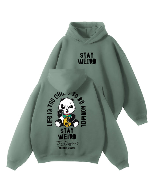 Jupiter Hotep Oversized Stay Weird Printed Hoodie