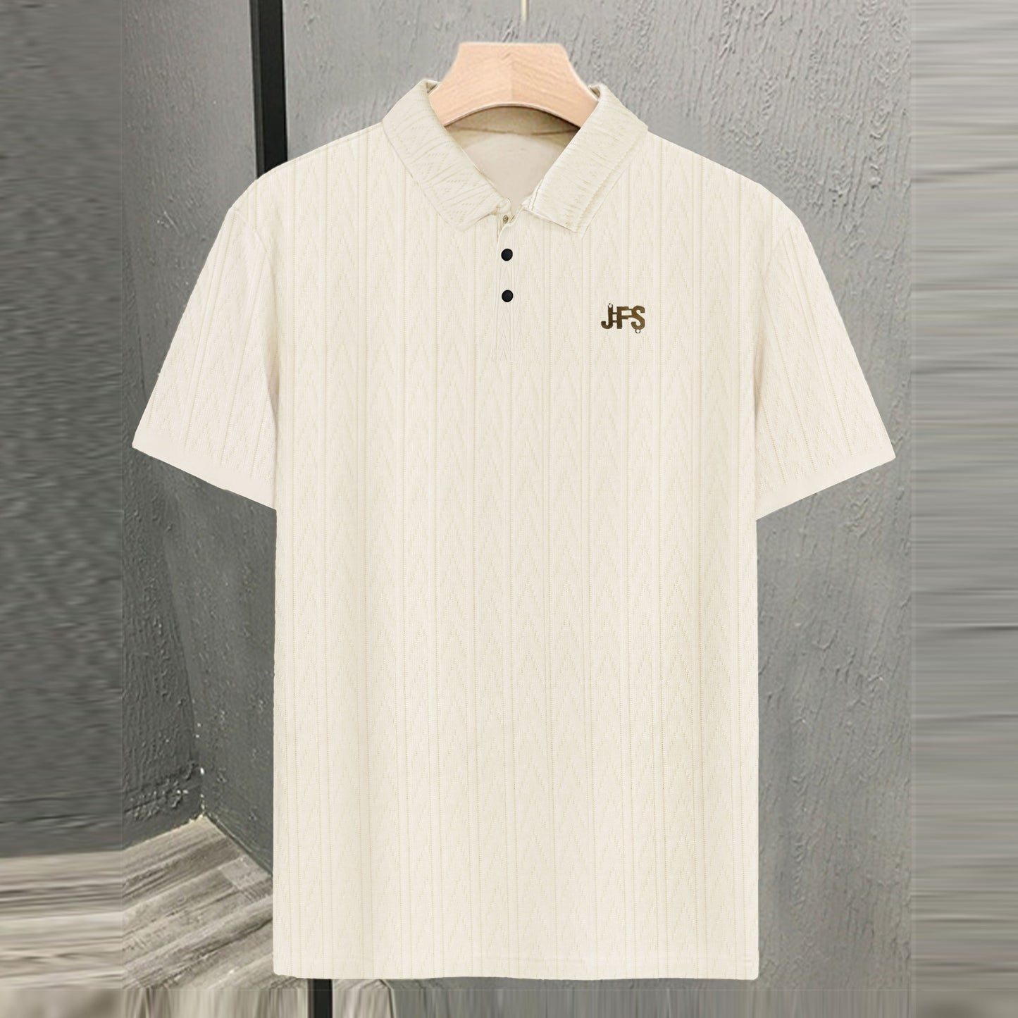 Jfs Signature Knitted Textured Polo For Men