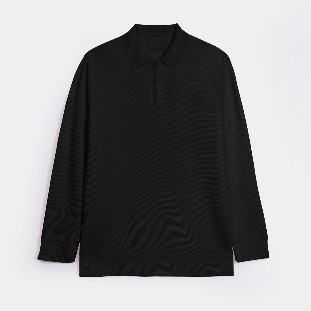 Jupiter Zip Polo Shirt For Men's - Deeds.pk