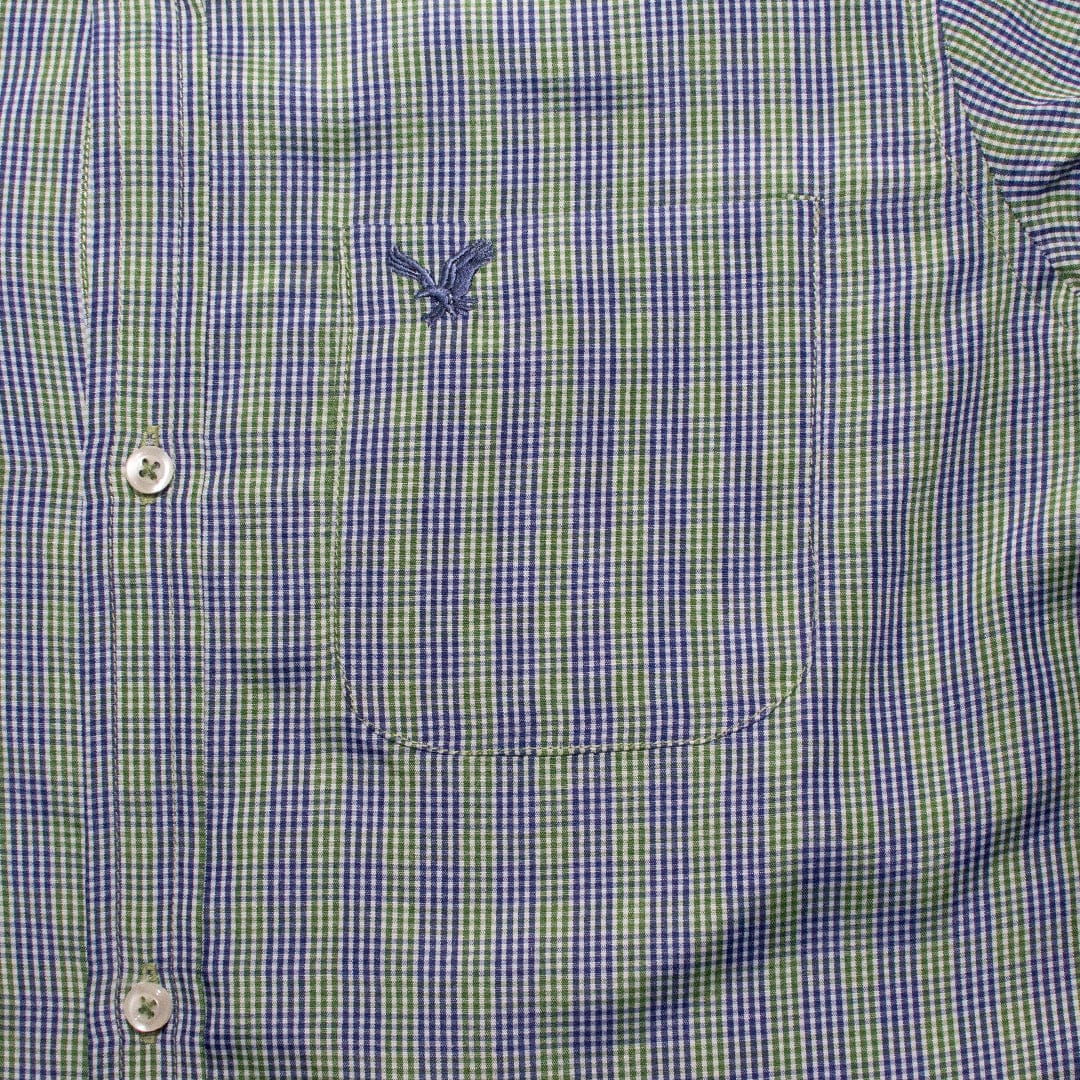 American Eagle Green & Blue Checkered Casual Shirt - Deeds.pk