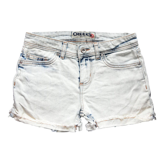 Girls Creeks  Ash White Shorts - Deeds.pk