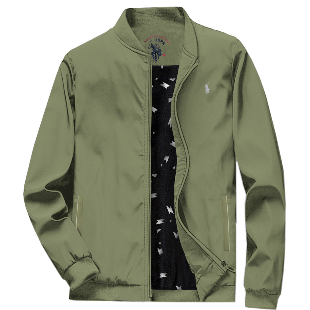 Imported Premium Logo Sherpa Lining Bomber Jackets For Men