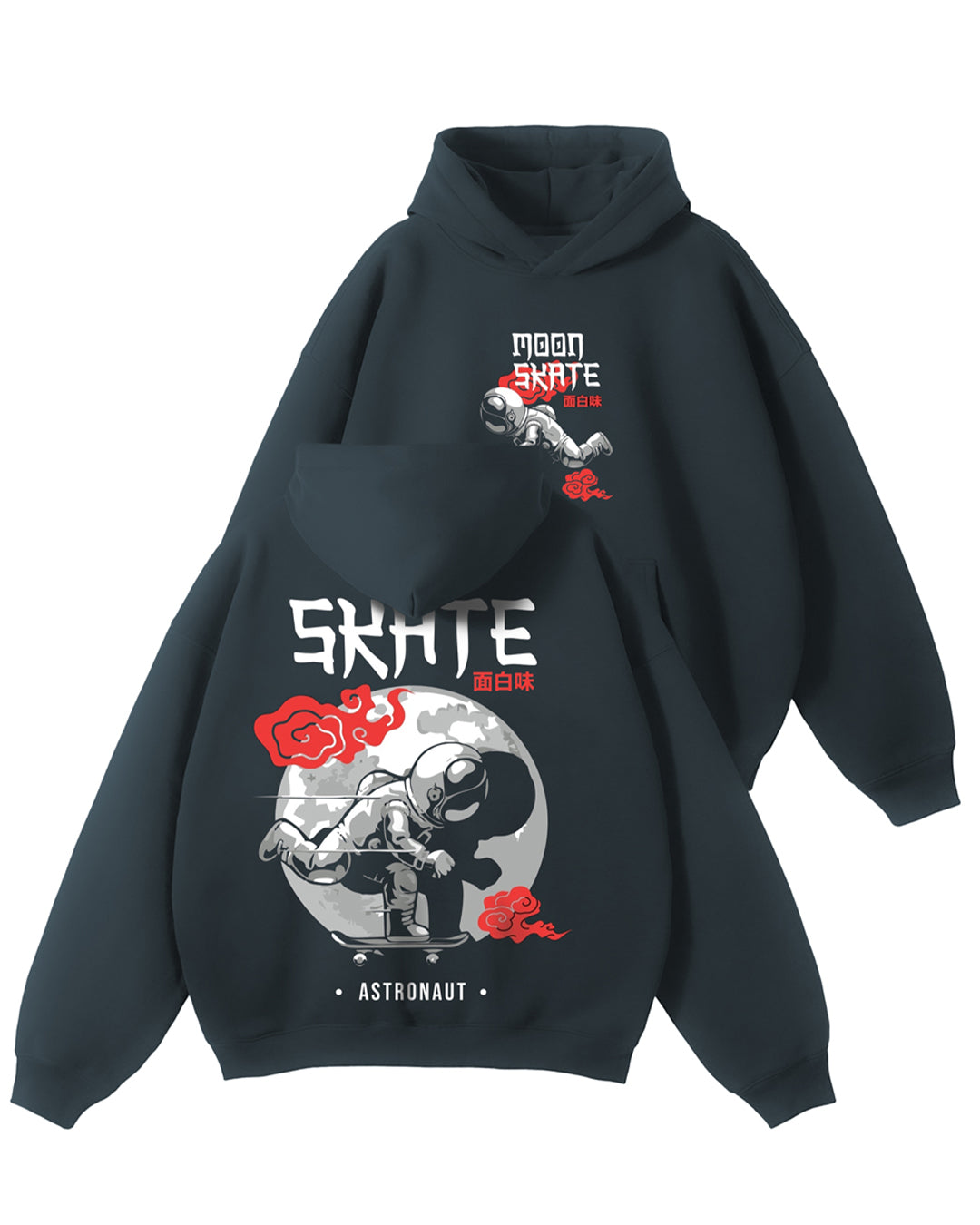 Jupiter Hotep Oversized Skate On Space Printed Hoodie