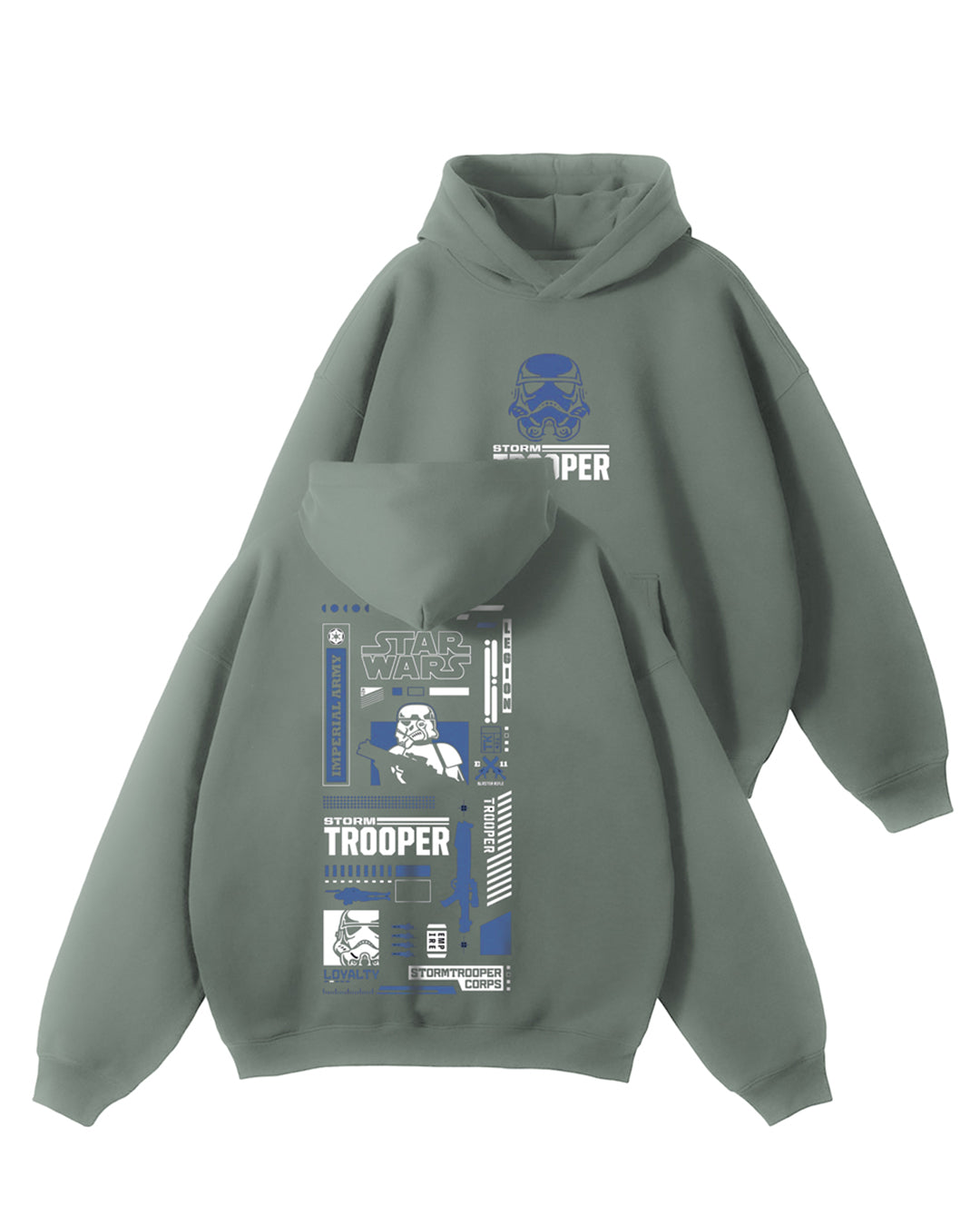 Jupiter Hotep Oversized Star Wars Printed Hoodie