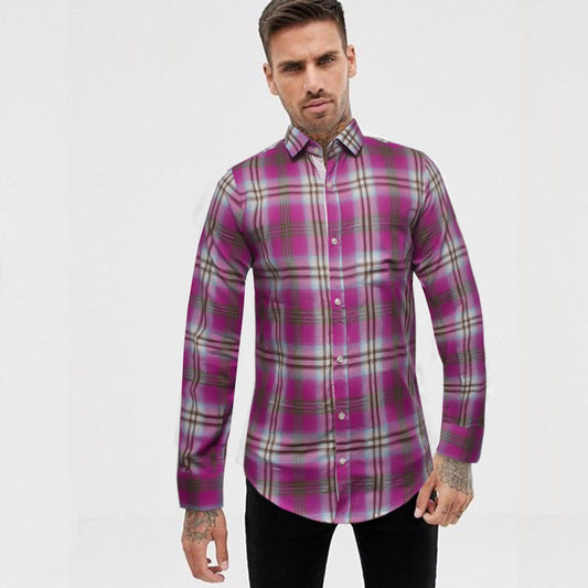 Funkys Pink Checkered Casual Shirt