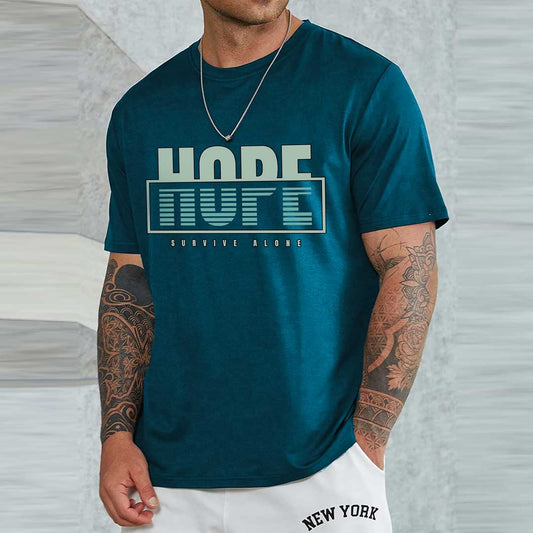 Jupiter Hope Survive Alone Cotton Graphic Tee For Men