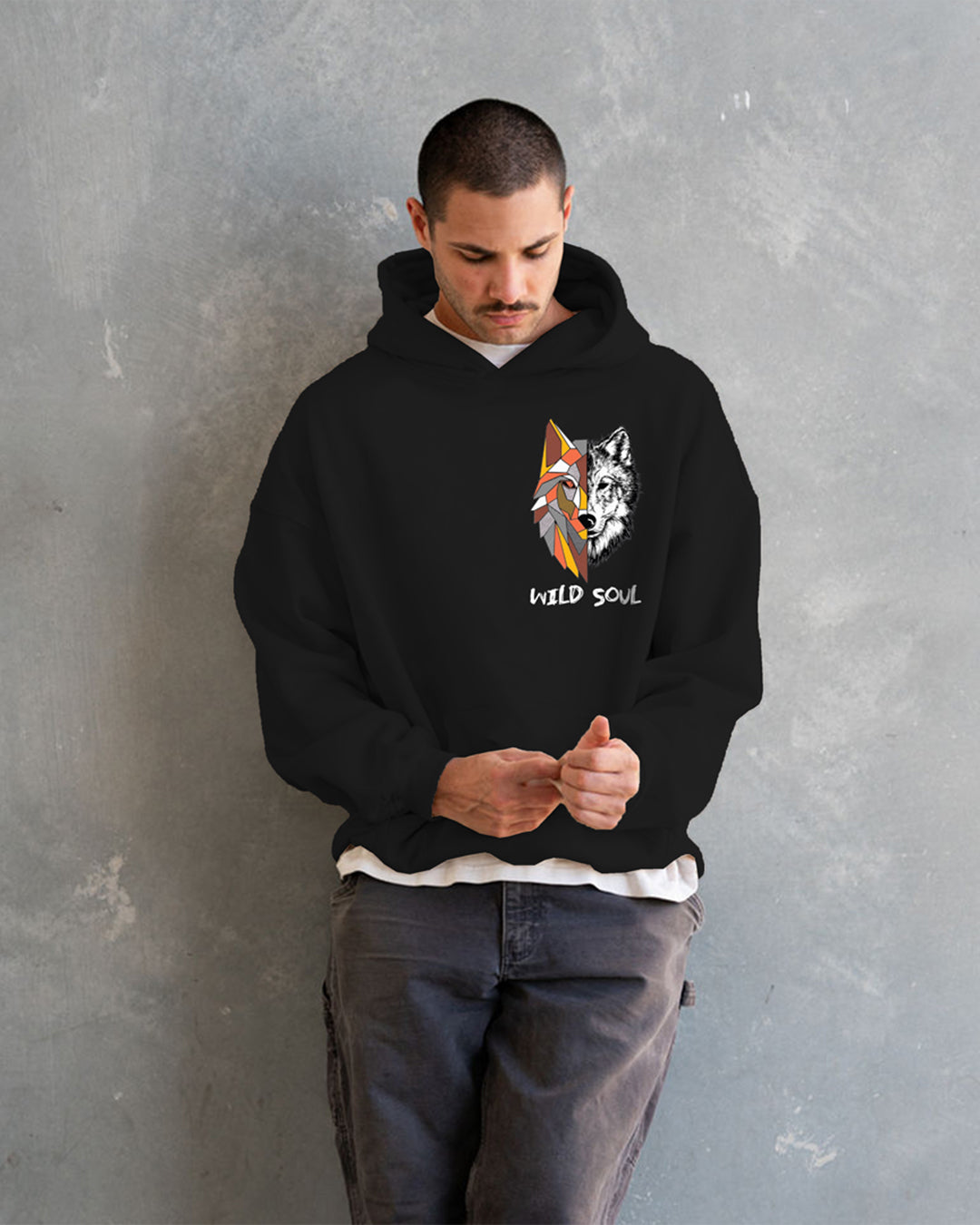 Jupiter Hotep Oversized Wild Soul Printed Hoodie