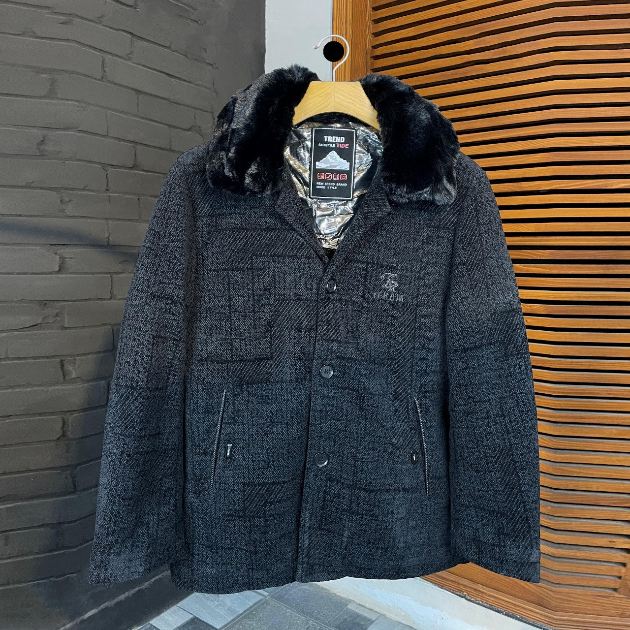 Imported High Quality Sherpa Lining Warm Woolen Coats For Men