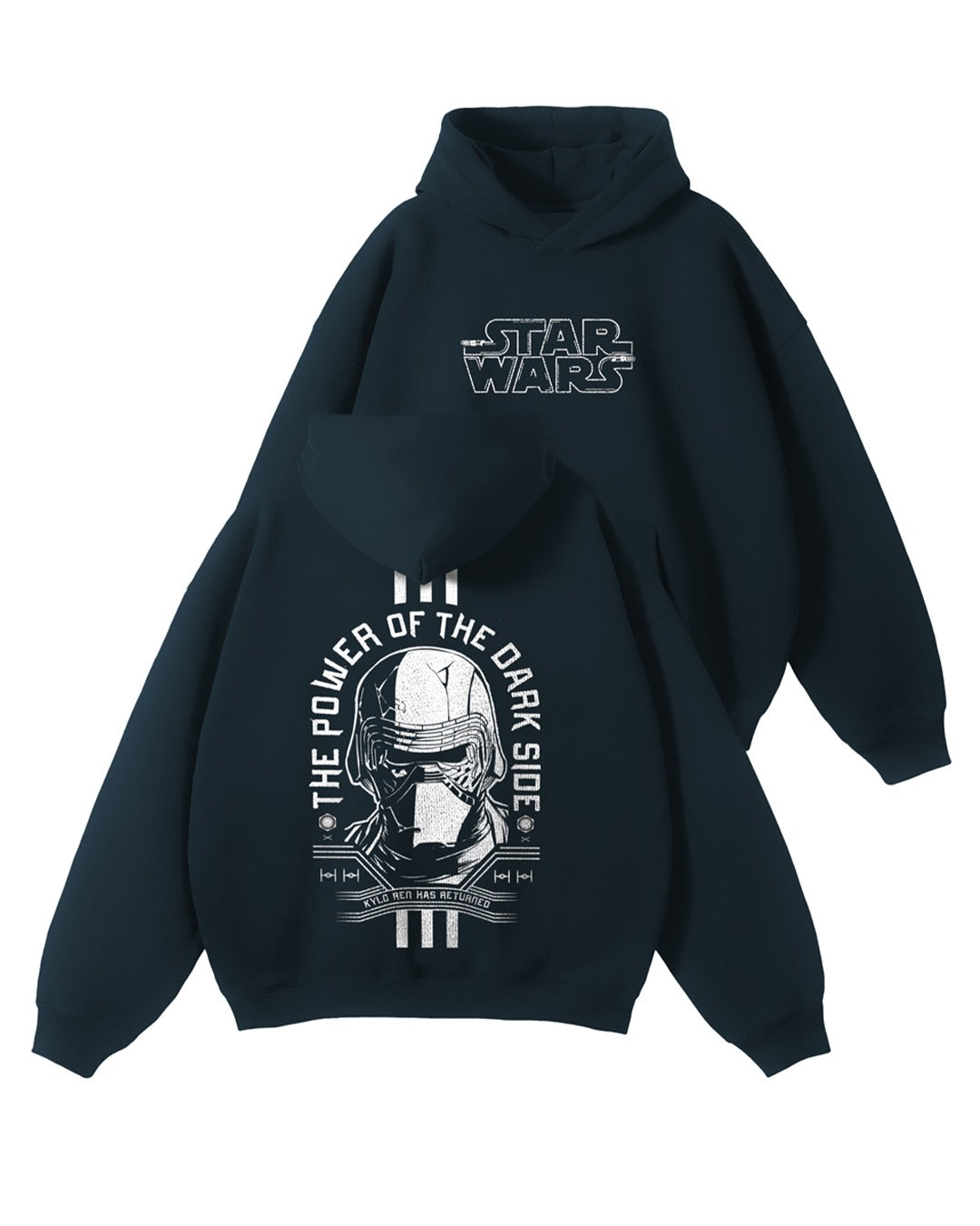 Jupiter Hotep Oversized Dark Side Printed Hoodie