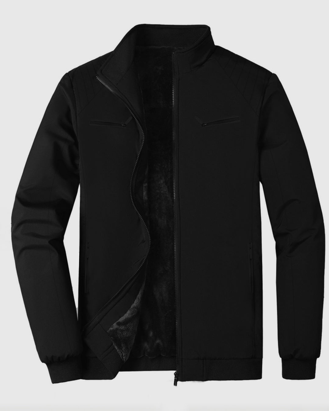 Imported Elegant Front Zip Sherpa Lining Bomber Jackets For Men