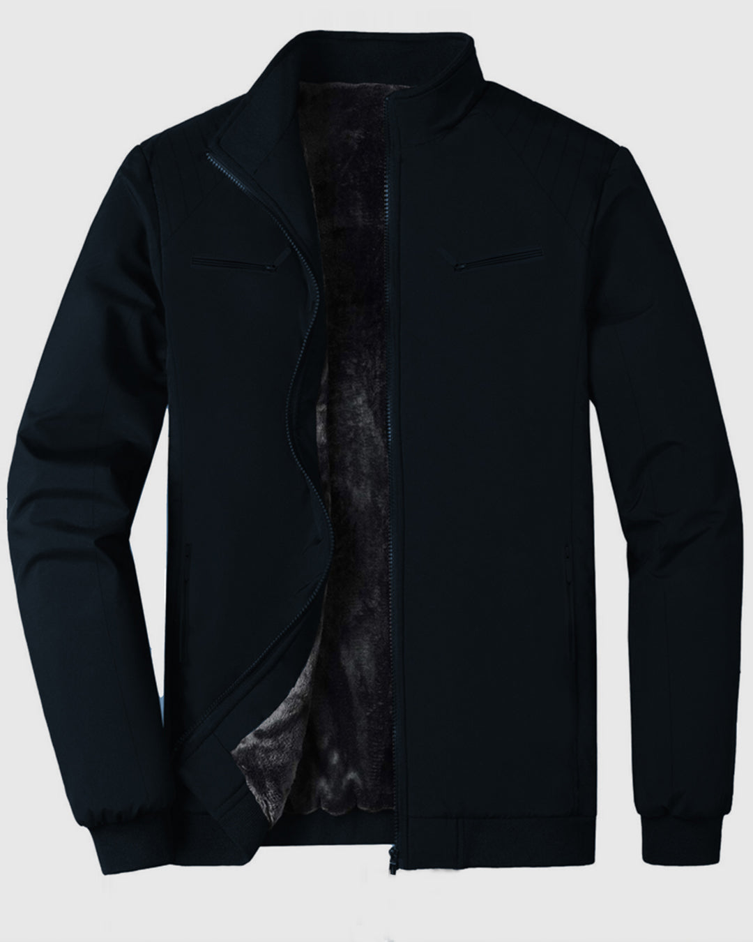 Imported Elegant Front Zip Sherpa Lining Bomber Jackets For Men