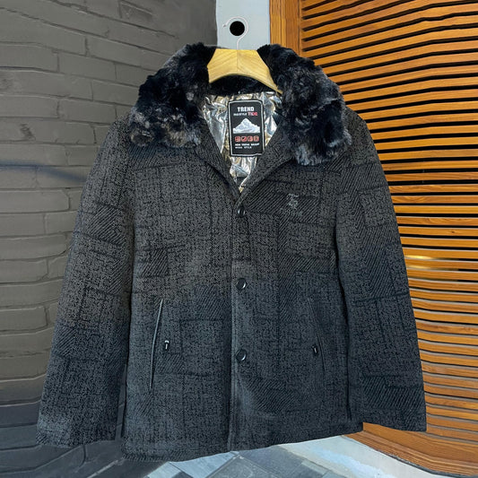 Imported High Quality Sherpa Lining Warm Woolen Coats For Men