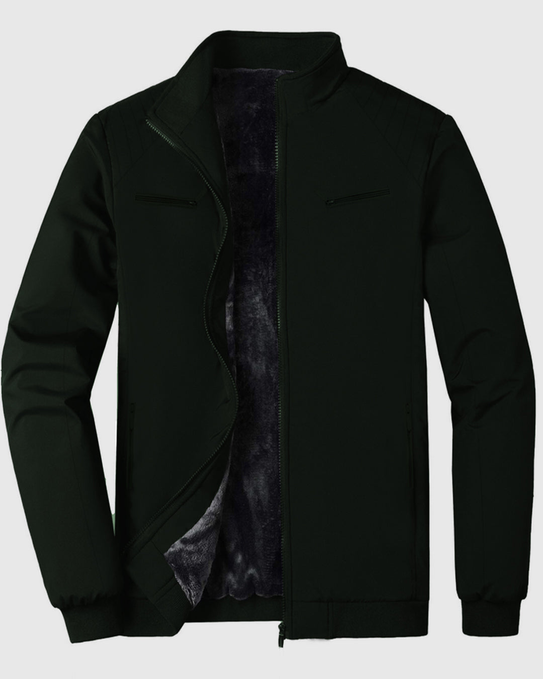 Imported Elegant Front Zip Sherpa Lining Bomber Jackets For Men