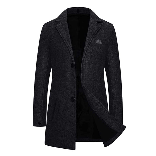 Jupiter Men Woolen Imported Business Long Coat