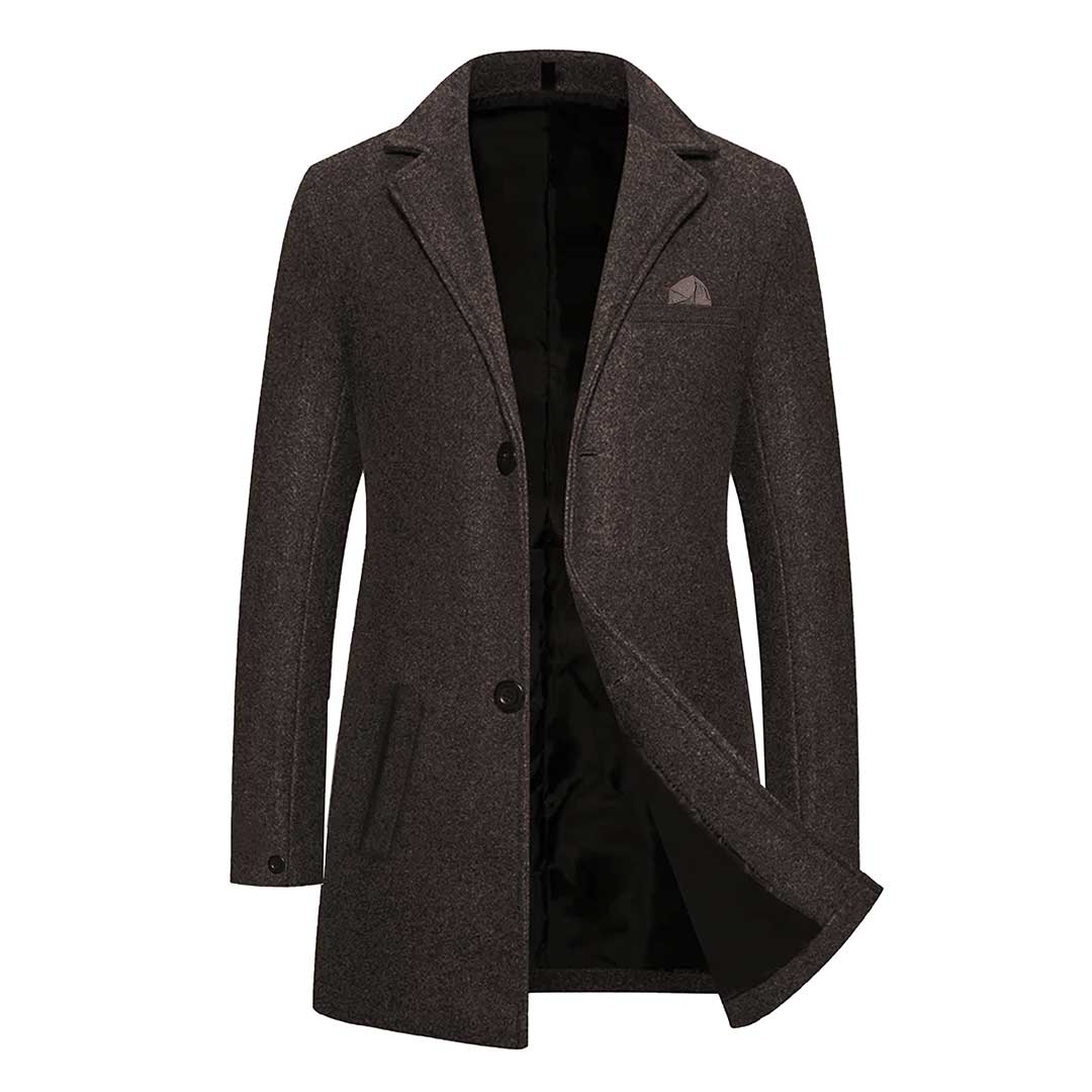 Jupiter Men Woolen Imported Business Long Coat