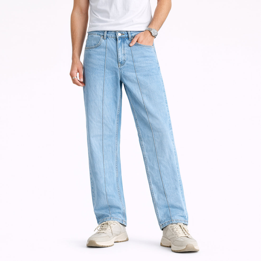 Jupiter Front Seam Engineer Straight Fit Denim for Men - Deeds.pk