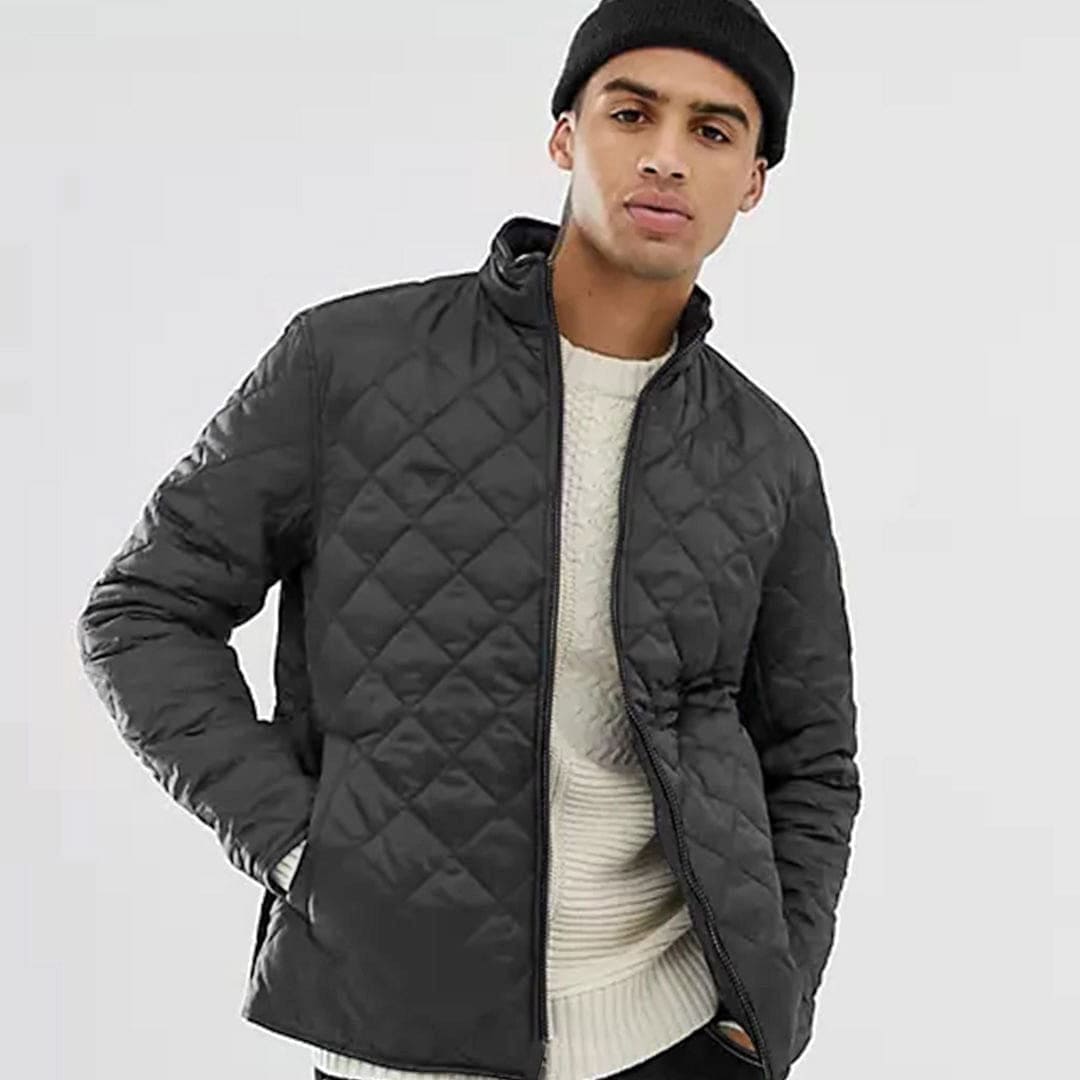 JUPITER GEOMETRIC PATTERN ZIP THROUGH PUFFER JACKET ( With Minor Faults )