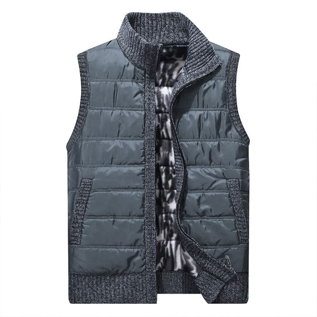 Imported Fur Lining Puffer Woolen Gillet For Men