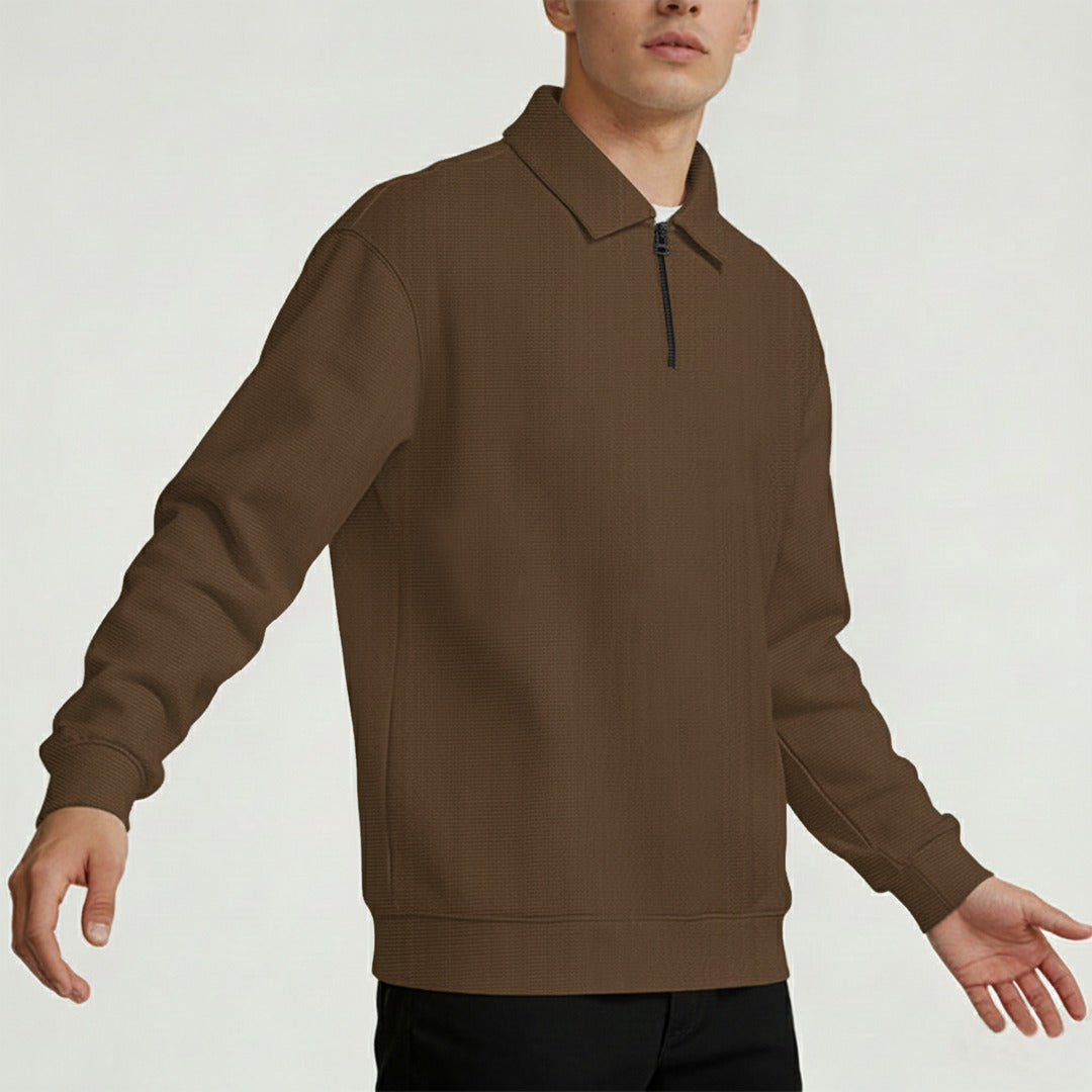 Jupiter Zip Polo Shirt For Men's - Deeds.pk