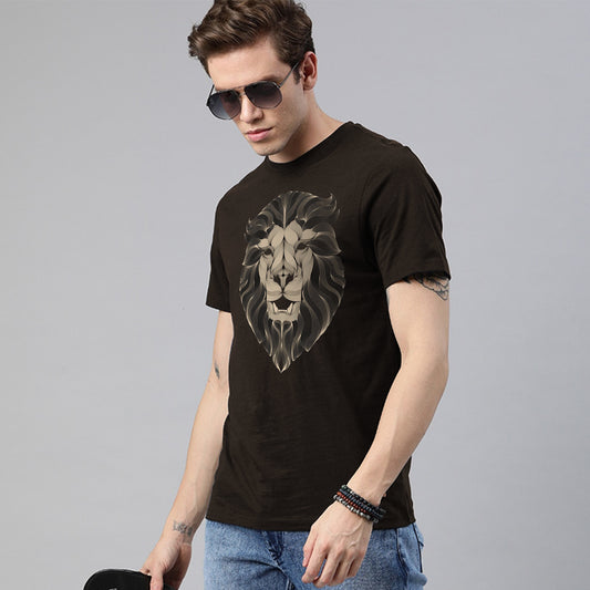 Jupiter Royal Lion Cotton Graphic Tee For Men