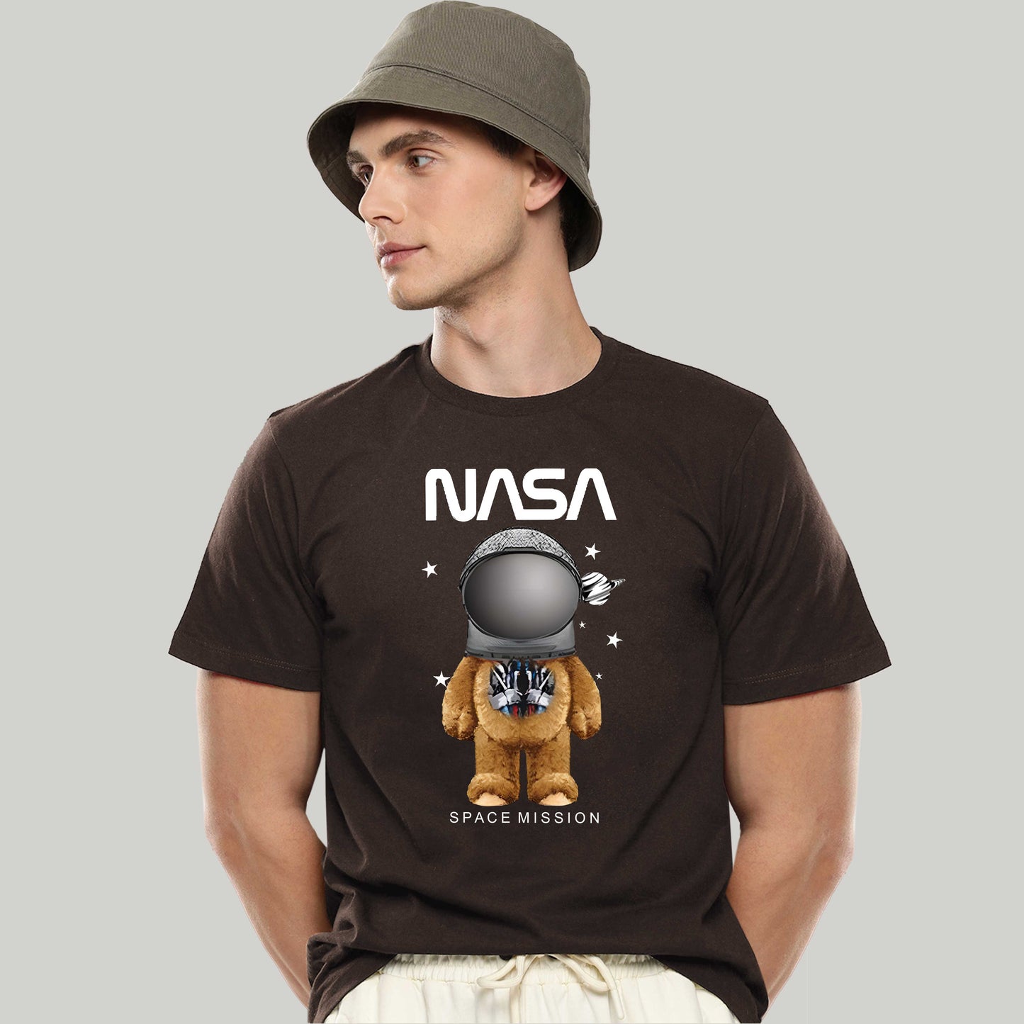 Jupiter Space Missions Cotton Graphic Tee For Men