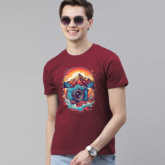 Jupiter Mountain Explorer Cotton Graphic Tee For Men