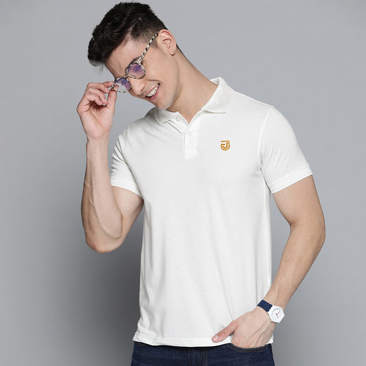 Jupiter Textured Collar Cotton Viscose Prime Pique Polo For Men