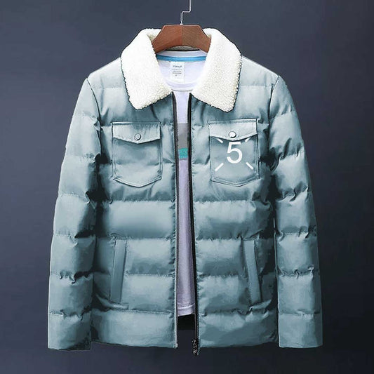 Imported Fur Collar Northern Front Padded Thick Jackets For Men