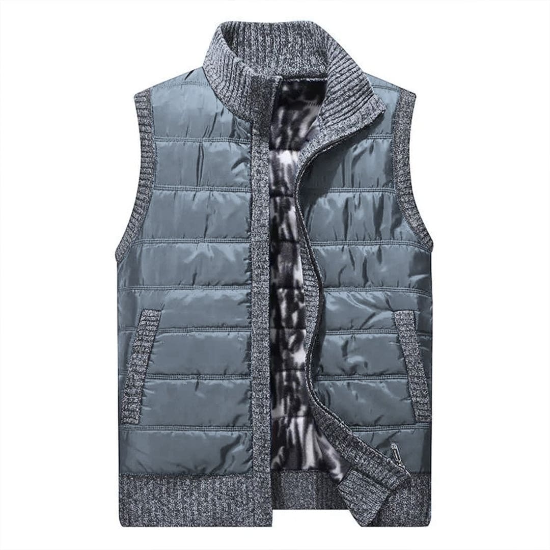 Imported Fur Lining Puffer Woolen Gillet For Men