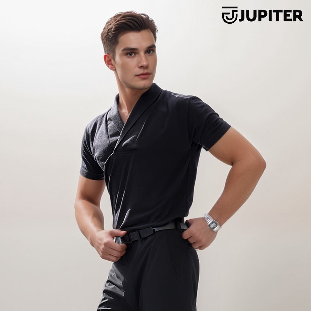 Jupiter Shawl Neck Pull Over Cotton Polo For Men