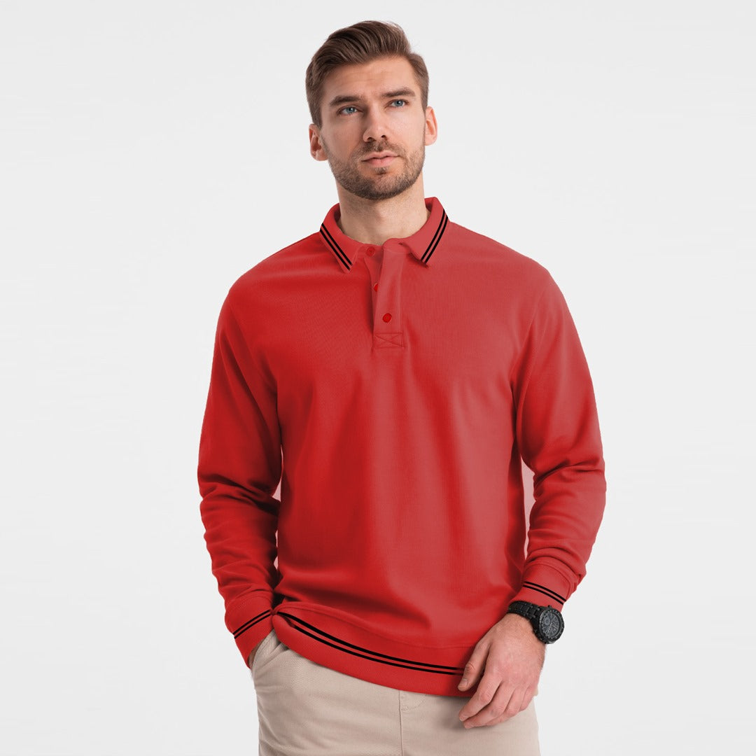 Jupiter Posh Knit Long Sleeves Legendary Cotton Polo For Men