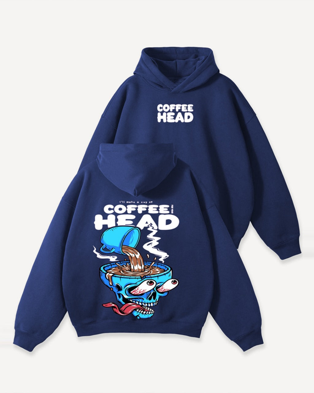 Jupiter Hotep Oversized Coffee Head Printed Hoodie