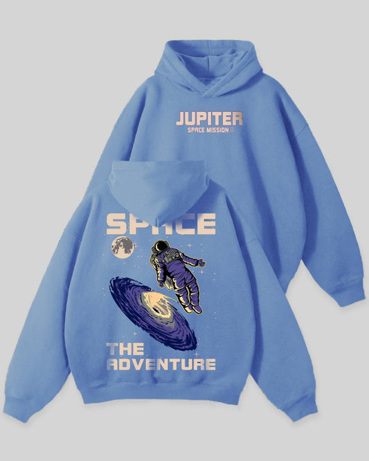 Jupiter Hotep Oversized Space Mission Printed Hoodie