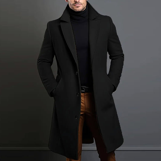 Imported Executive Woolen Business Long Coat For Men