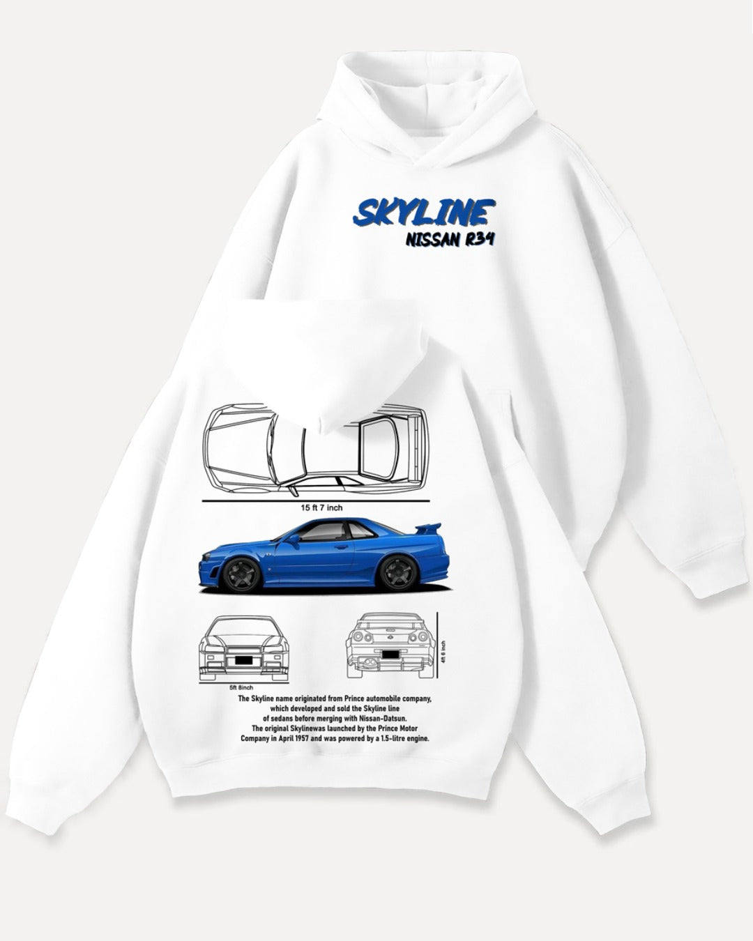 Jupiter Hotep Oversized Skyline Legacy  Printed Hoodie