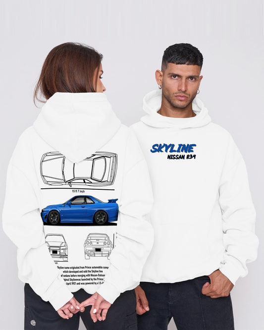 Jupiter Hotep Oversized Skyline Legacy  Printed Hoodie