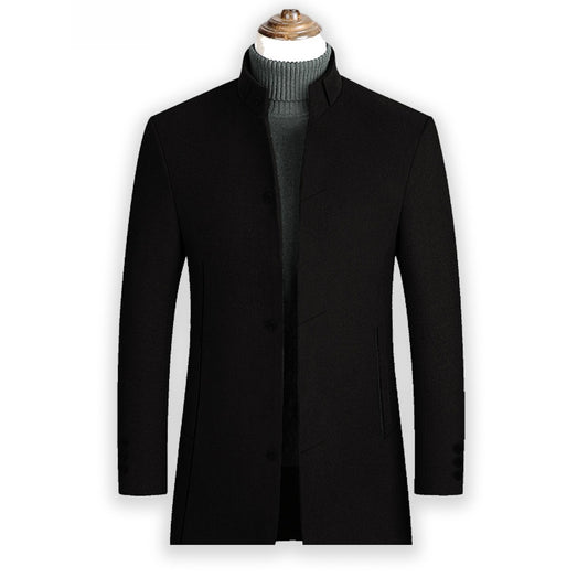 Imported Premium Woolen Business Long Coat For Men