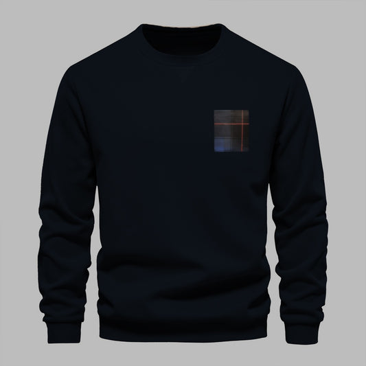 Contrast Pocket Fleece Made Navy Sweatshirt For Men