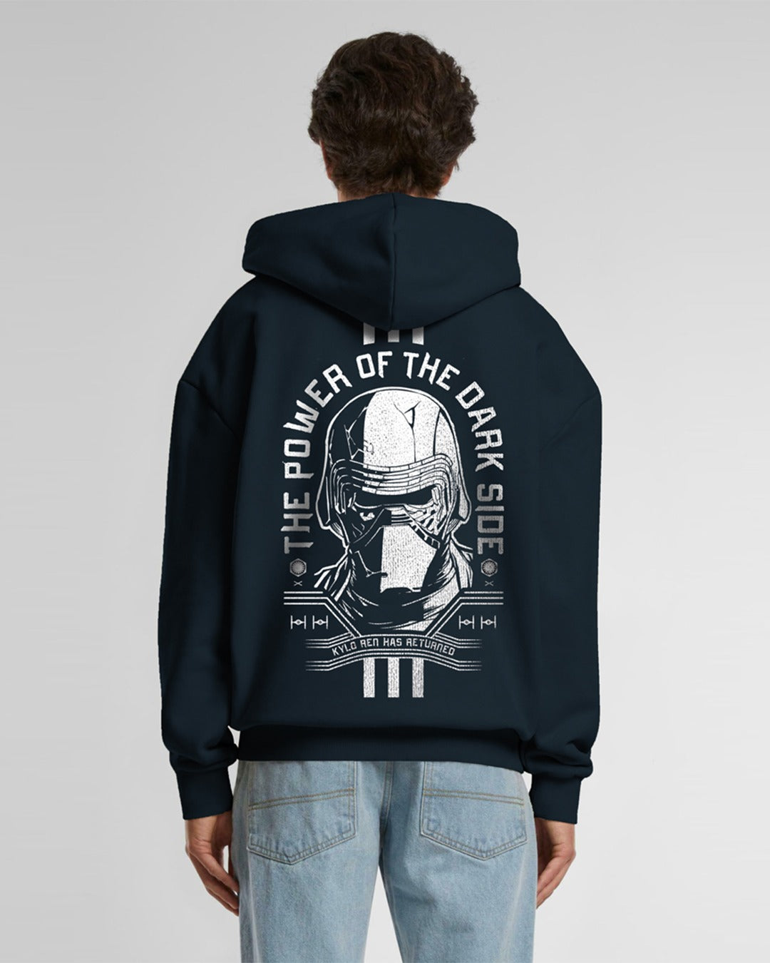 Jupiter Hotep Oversized Dark Side Printed Hoodie