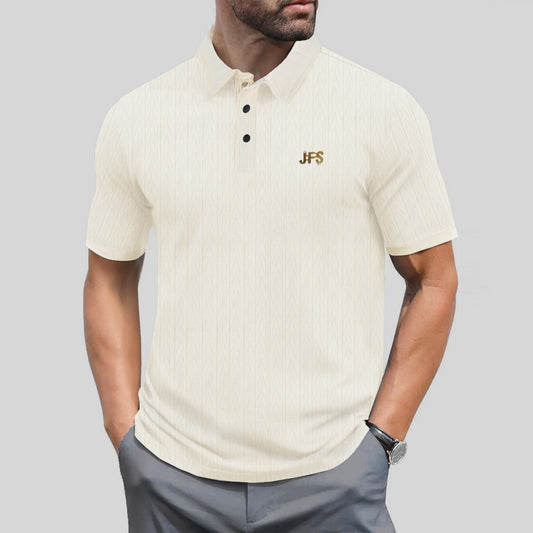 Jfs Signature Knitted Textured Polo For Men