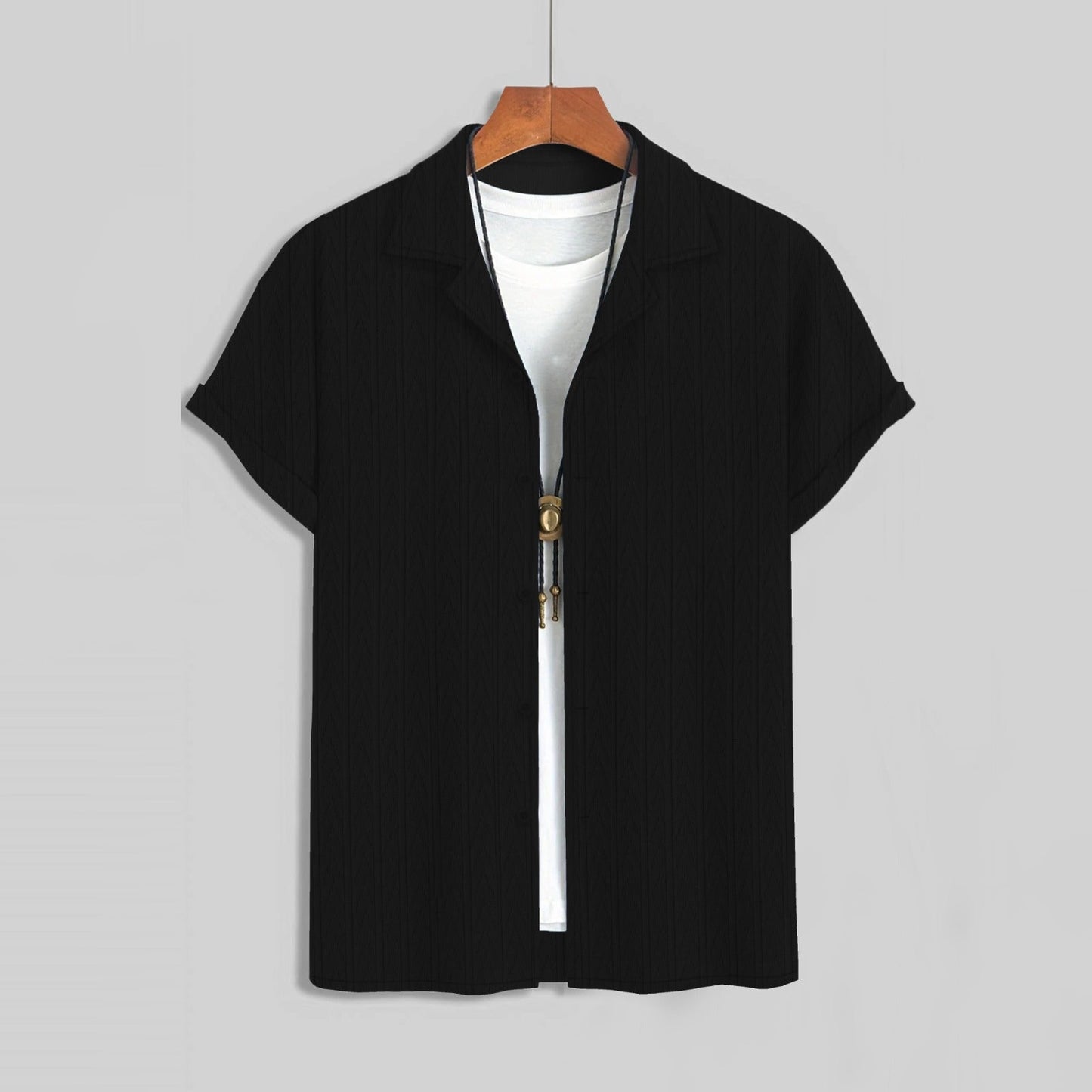 Jupiter Knitwear Classic  Soft Lapel Collar Button Shirt For Men