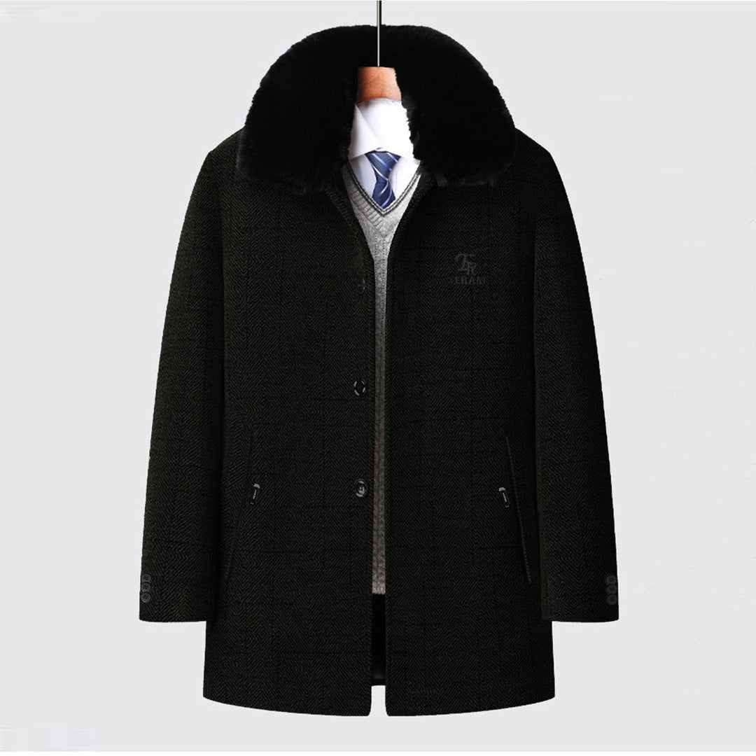 Imported High Quality Sherpa Lining Warm Woolen Coats For Men