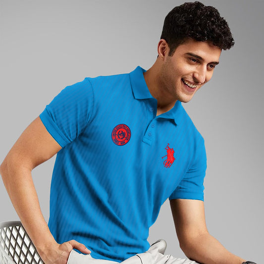 Textured Fabric Business Essential Cotton Polo For Men