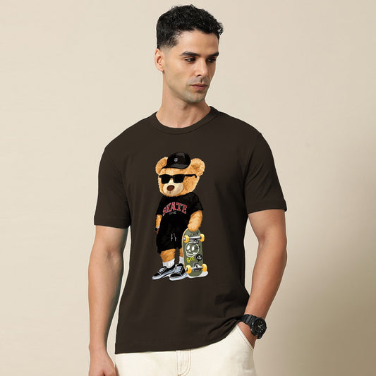 Jupiter Vogue Bear Cotton Graphic Tee For Men