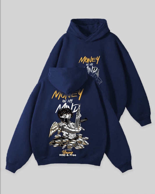 Jupiter Hotep Oversized Money On My Mind Printed Hoodie