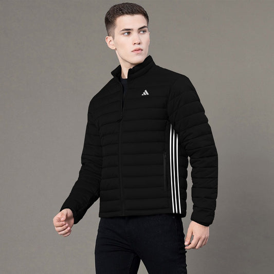 3 Stripes Signature Logo Premium Quilted Bomber Jacket For Men