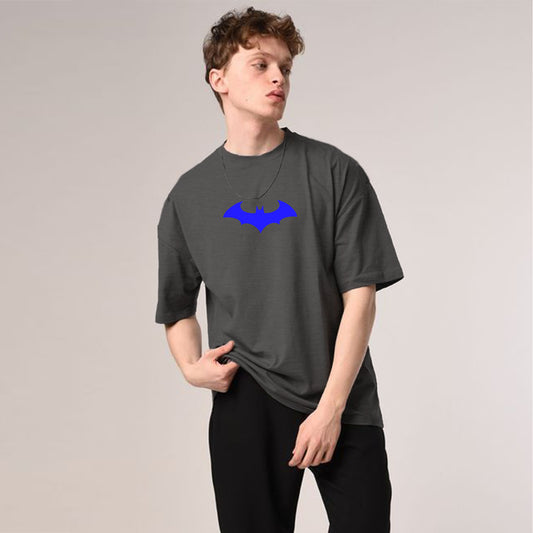 Jupiter Men's Oversized Off Shoulder Batman Print Tee Shirt