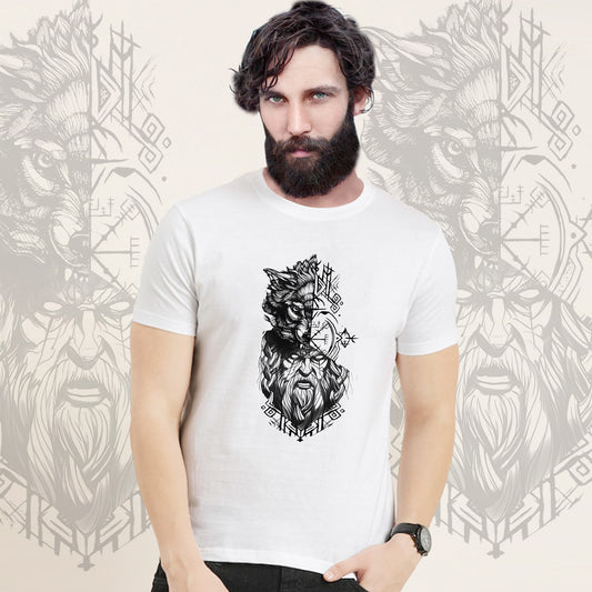Jupiter Vikings Saga Cotton Graphic Tee For Men