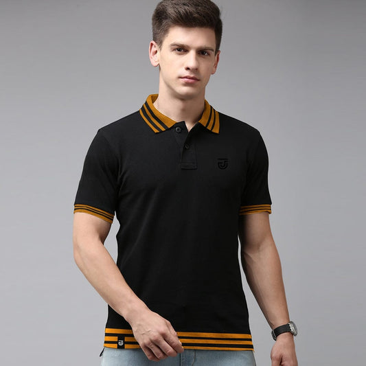 Jupiter Rib Grip Bottom Classic Men Cotton Polo